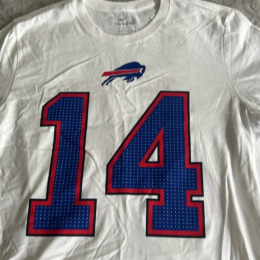 Stefon Diggs White Nike TShirt Buffalo Bills Size L - Picture 2 of 4